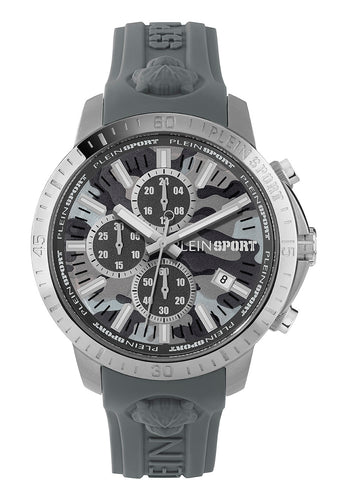 Plein Sport Herren Uhr Chronograph Analog Quarz PLEIN GAIN PSCBA0123 Silikon
