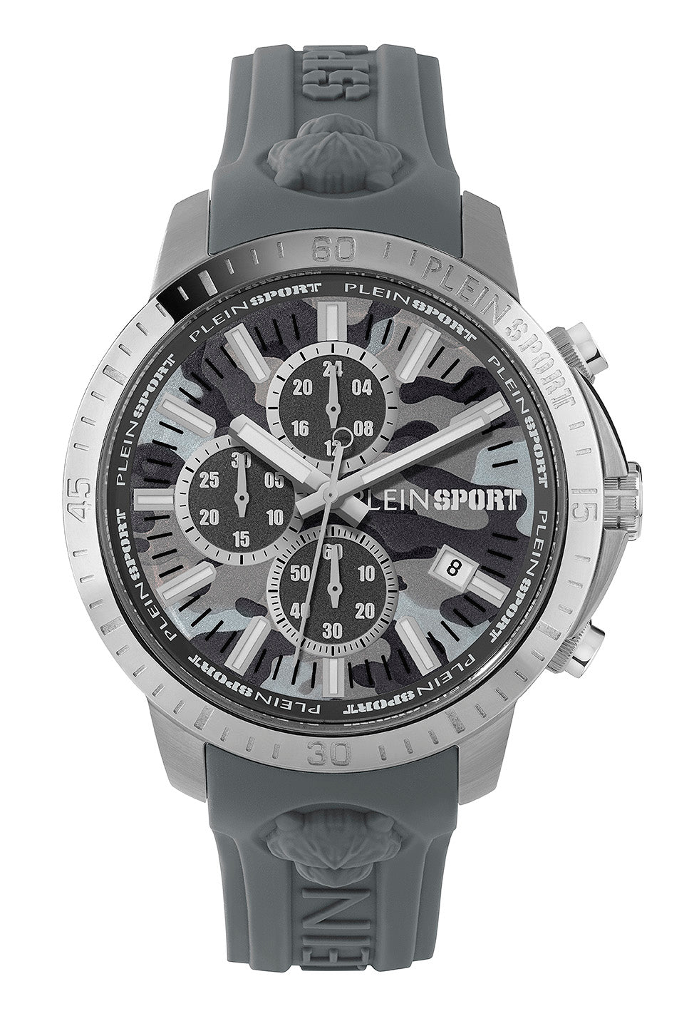 Plein Sport Herren Uhr Chronograph Analog Quarz PLEIN GAIN PSCBA0123 Silikon