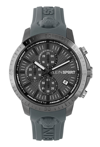 Plein Sport Herren Uhr Chronograph Analog Quarz PLEIN GAIN PSCBA0623 Silikon