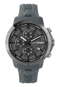 Plein Sport Herren Uhr Chronograph Analog Quarz PLEIN GAIN PSCBA0623 Silikon