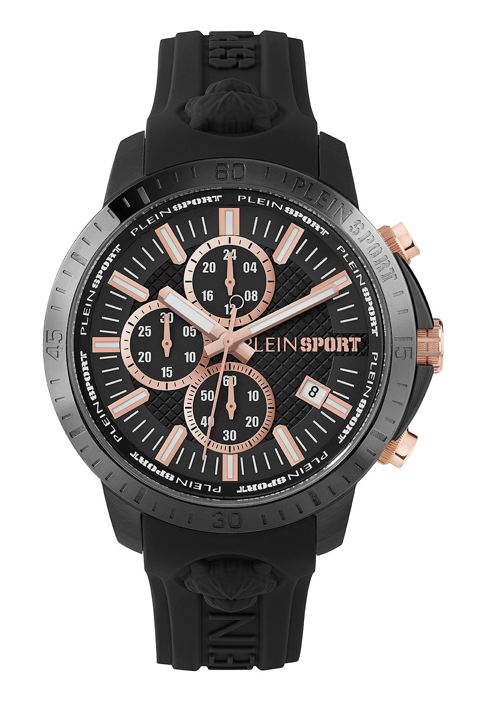 Plein Sport Herren Uhr Chronograph Analog Quarz PLEIN GAIN PSCBA0723 Silikon