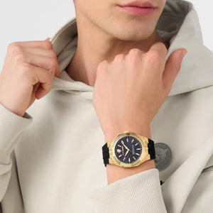 Plein Sport Herren Uhr Analog Quarz METRONAUT 42 MM PSCGA0325 Silikon