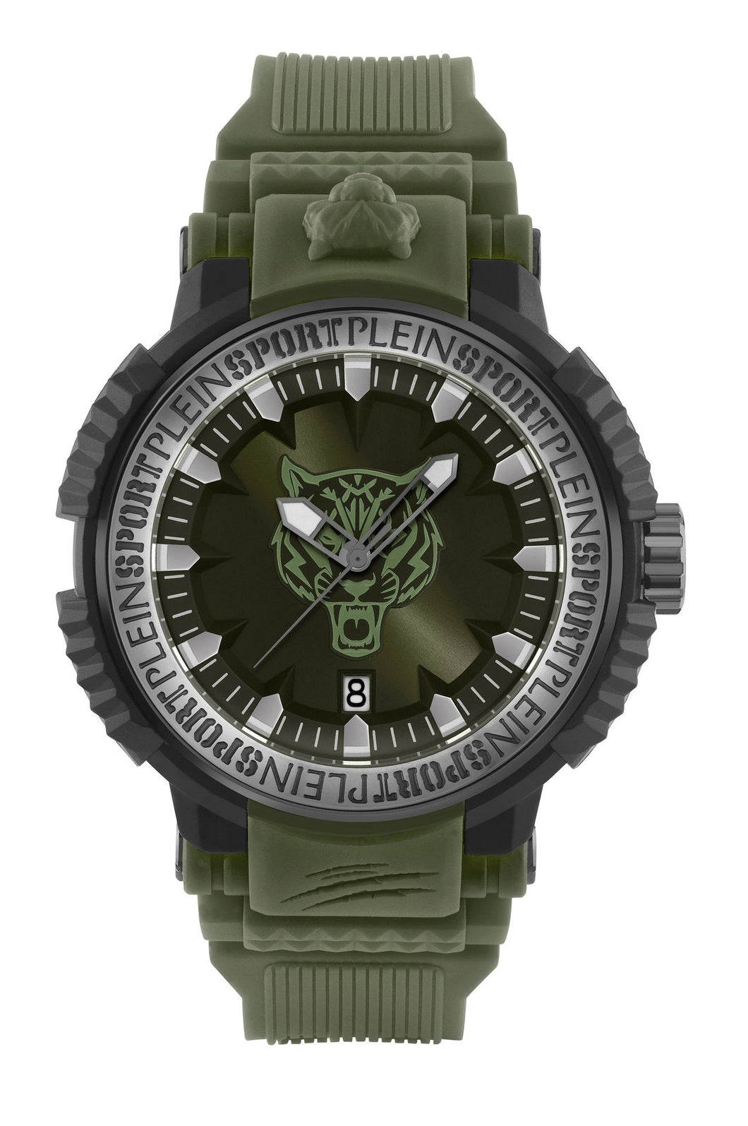 Plein Sport Unisex Uhr Analog Quarz TIGER POWER IP Gun / grün PSEDA0524 PU