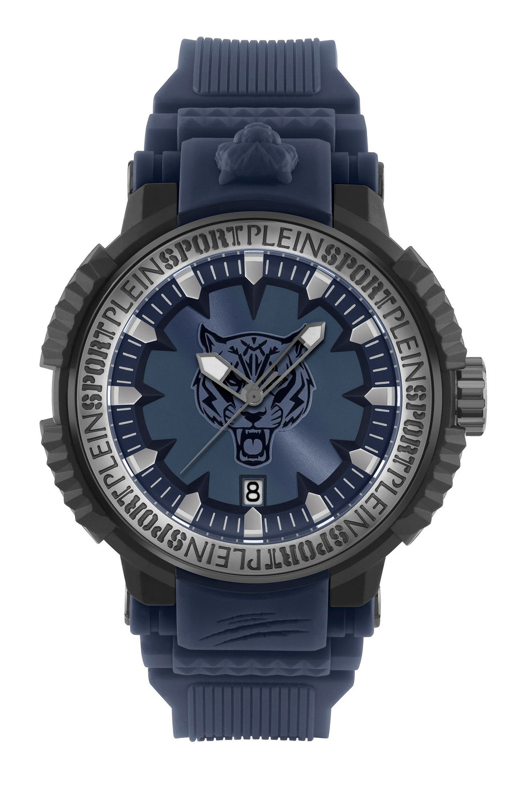 Plein Sport Unisex Uhr Analog Quarz TIGER POWER IP Gun / blau PSEDA0624 PU