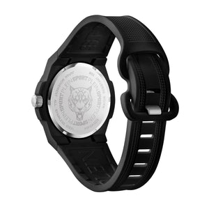 Plein Sport Unisex Uhr Analog Quarz LASERSTRIKE Schwarz PSFGA0225 Silikon