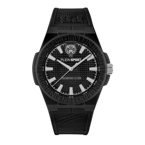 Plein Sport Unisex Uhr Analog Quarz LASERSTRIKE Schwarz PSFGA0225 Silikon