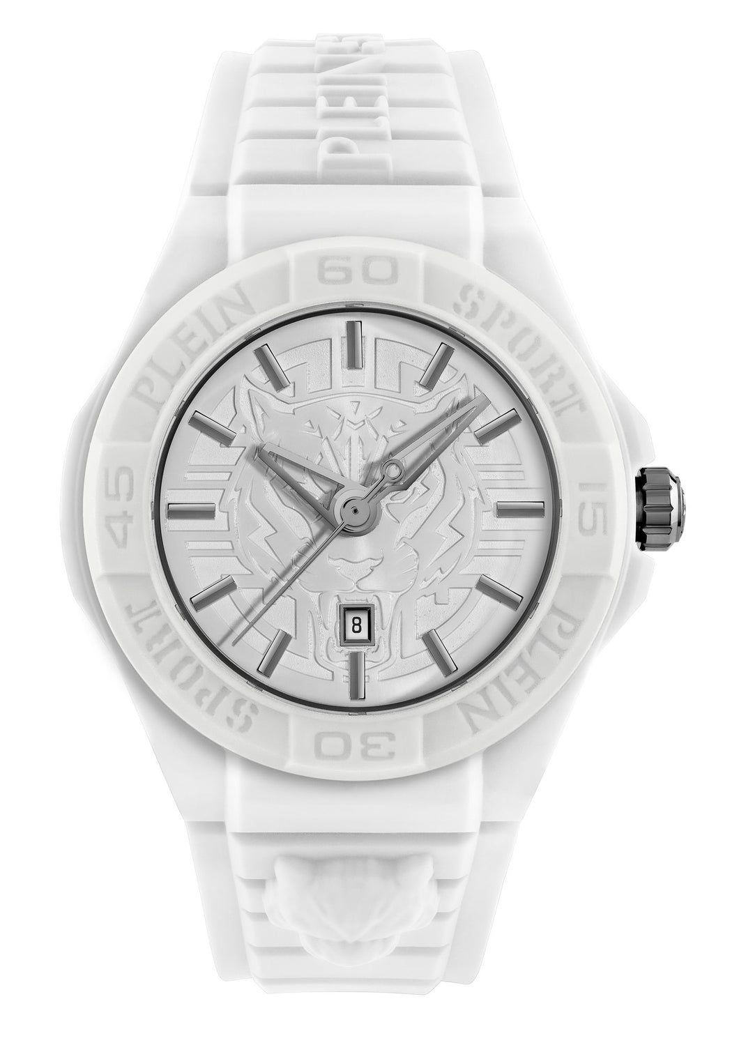 Plein Sport Unisex Uhr Analog Quarz NEW FEARLESS Weiss PSHDA0324 Silikon