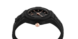 Plein Sport Unisex Uhr Analog Quarz NEW FEARLESS Schwarz PSHDA0524 Silikon