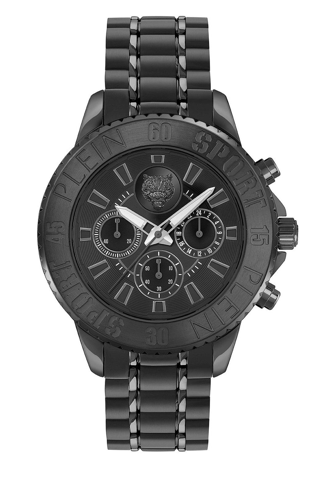 Plein Sport Herren Uhr Chronograph Analog Quarz GLAM CHRONO PSMEA0724 Edelstahl