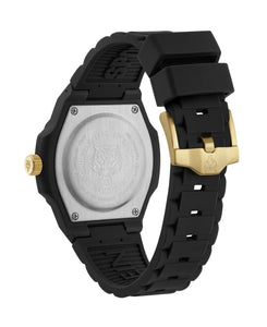 Plein Sport Unisex Uhr Analog Quarz VIPER EDITION I Schwarz PSOGA0225 Silikon