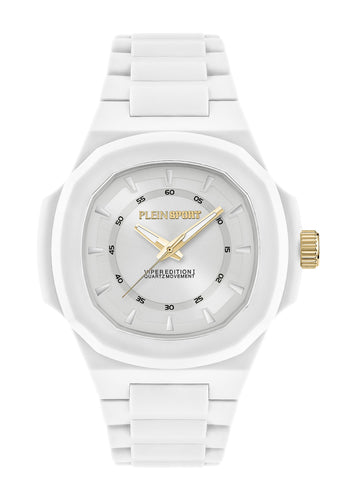 Plein Sport Unisex Uhr Analog Quarz VIPER EDITION I Weiß PSOGA0325 Silikon