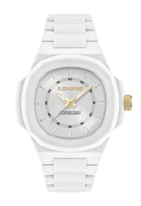 Plein Sport Unisex Uhr Analog Quarz VIPER EDITION I Weiß PSOGA0325 Silikon