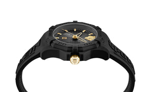 Plein Sport Damen Uhr Analog Quarz FEARLESS Schwarz PSQGA0125 Silikon