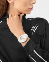 Laden Sie das Bild in den Galerie-Viewer, Plein Sport Damen Uhr Analog Quarz FEARLESS Weiß PSQGA0225 Silikon