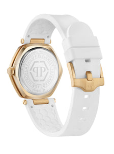 Philipp Plein Damen Uhr Analog Quarz THE HEXAGON PW1BA0123 Silikon