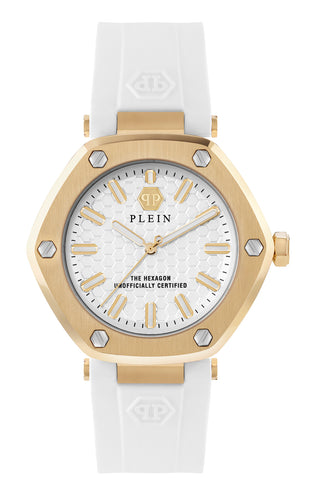 Philipp Plein Damen Uhr Analog Quarz THE HEXAGON PW1BA0123 Silikon