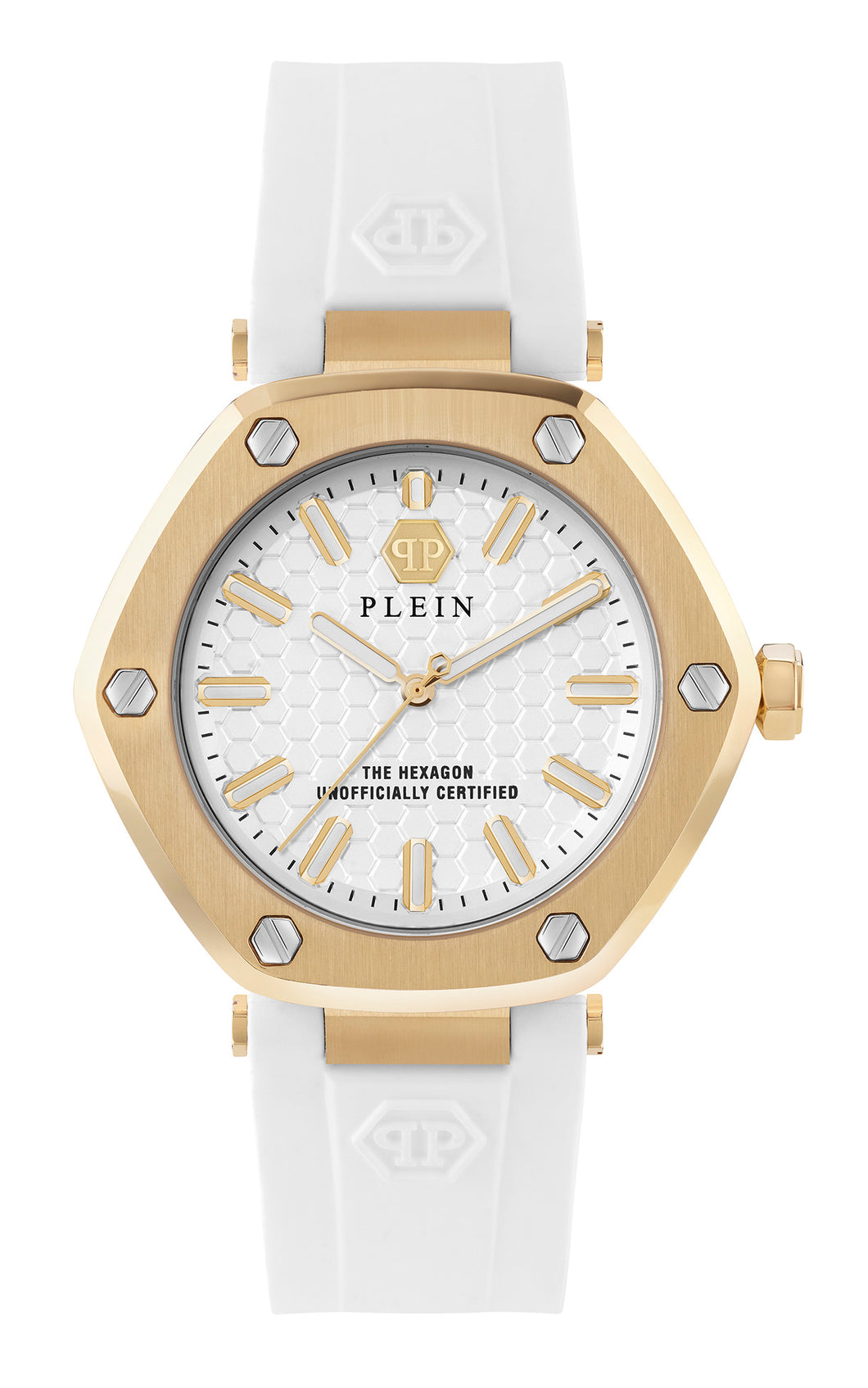Philipp Plein Damen Uhr Analog Quarz THE HEXAGON PW1BA0123 Silikon