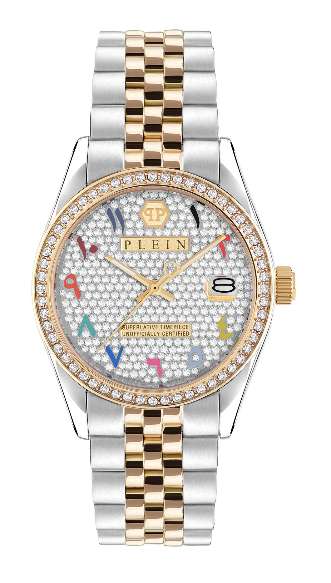 Philipp Plein Damen Uhr Analog Quarz DATE SUPERLATIVE PW2BA0123 Edelstahl