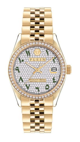 Philipp Plein Damen Uhr Analog Quarz DATE SUPERLATIVE PW2BA0223 Edelstahl