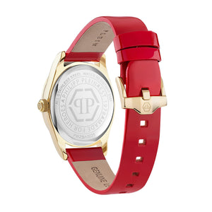 Philipp Plein Damen Uhr Analog Quarz PLEIN VALENTINE PW2BA0825 Leder + Armkette