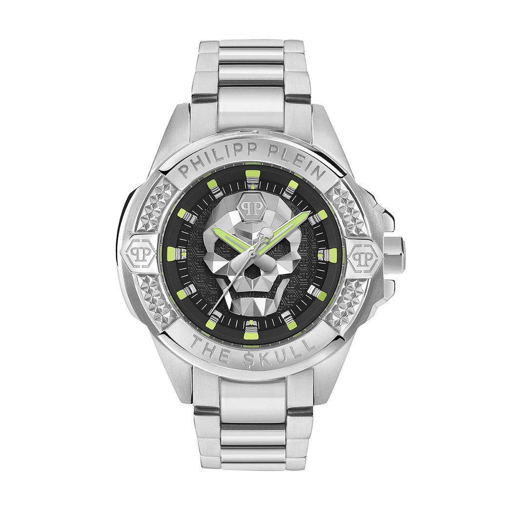 Philipp Plein Herren Uhr Analog Quarz THE $KULL PWAAA2725 Edelstahl