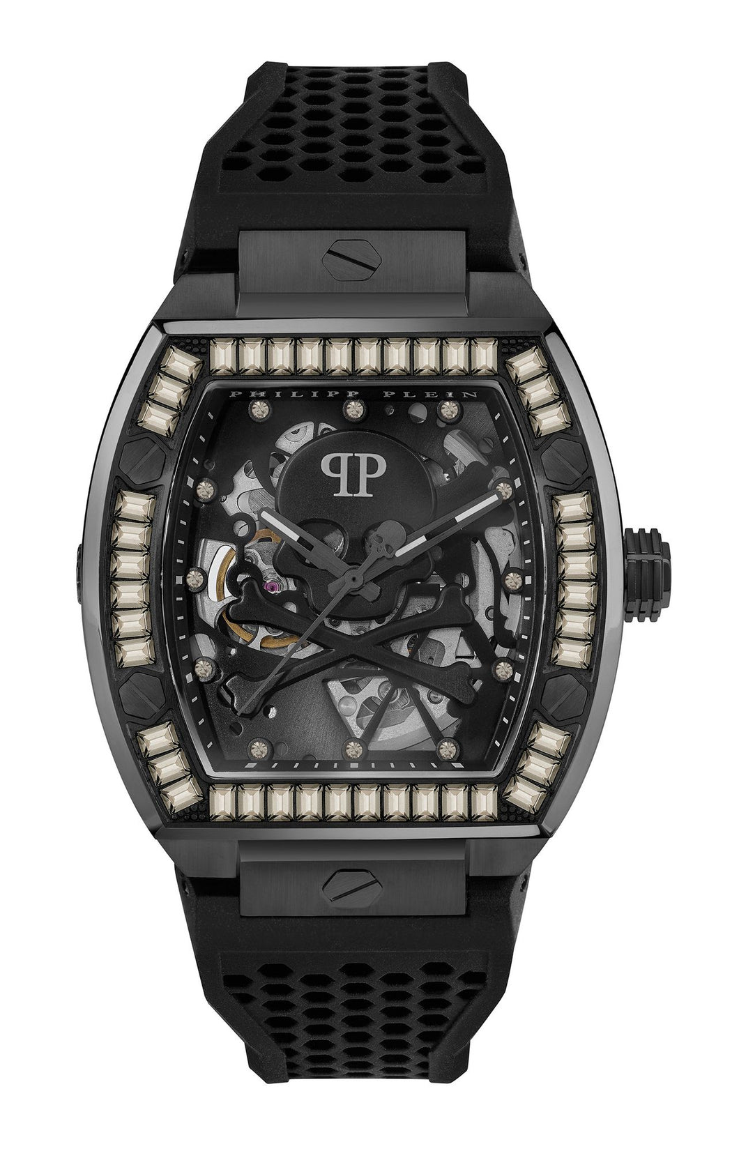 Philipp Plein Herren Uhr Automatik $KELETON PWBAA1923 Silikon