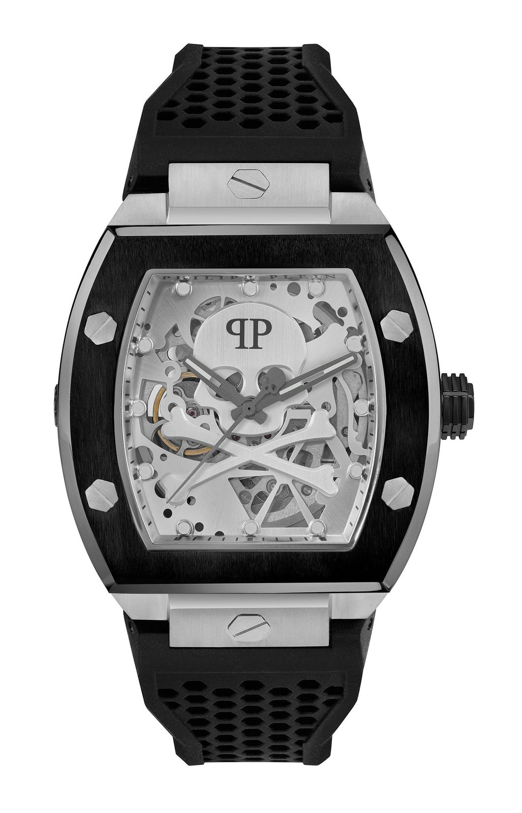 Philipp Plein Herren Uhr Automatik $KELETON PWBAA2023 Silikon