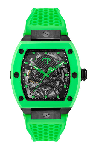 Philipp Plein Herren Uhr Automatik THE $KELETON PWBAA2324 Silikon