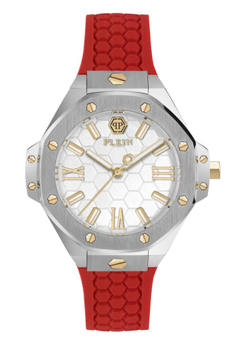 Philipp Plein Damen Uhr Analog Quarz PLEIN LADY ROYAL PWBDA0124 Silikon