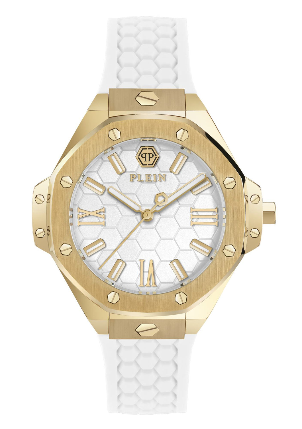 Philipp Plein Damen Uhr Analog Quarz PLEIN LADY ROYAL PWBDA0224 Silikon