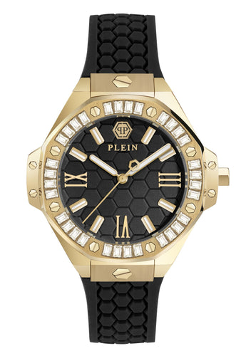 Philipp Plein Damen Uhr Analog Quarz PLEIN LADY ROYAL PWBDA0424 Silikon