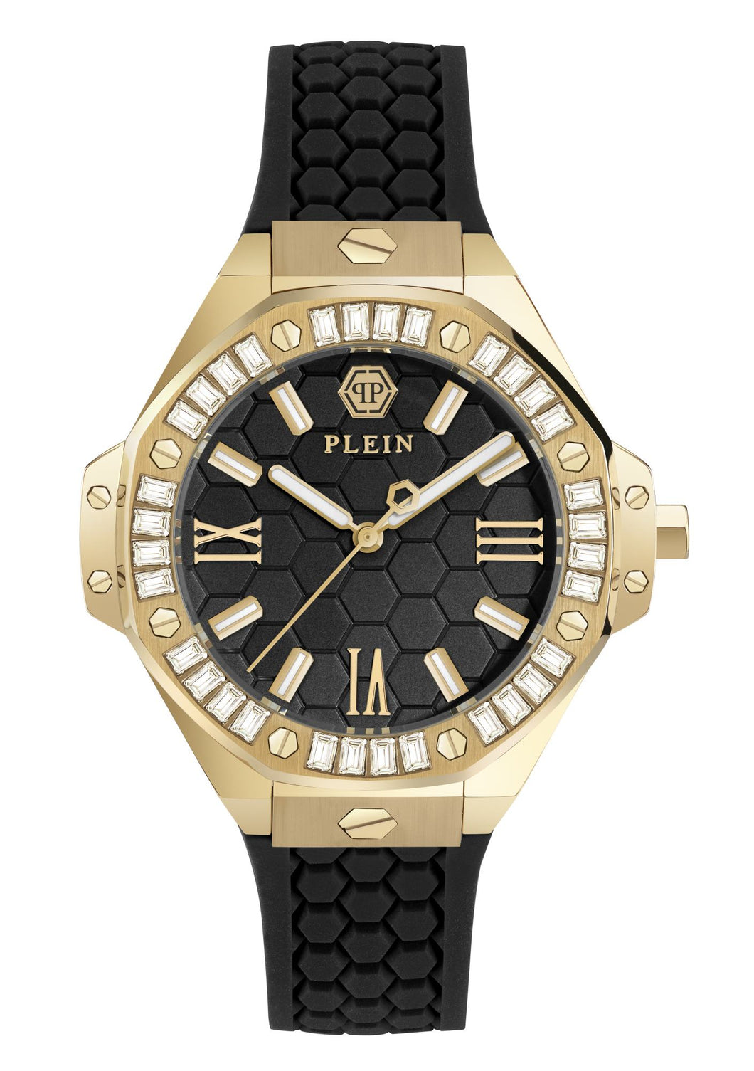 Philipp Plein Damen Uhr Analog Quarz PLEIN LADY ROYAL PWBDA0424 Silikon