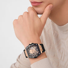 Laden Sie das Bild in den Galerie-Viewer, Philipp Plein Herren Uhr Automatik THE $KELETON 2.0 PWJFA0225 Silikon