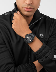 Philipp Plein Herren Uhr Automatik THE $KELETON FROSTED PWJFA1125 Silikon