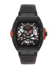 Laden Sie das Bild in den Galerie-Viewer, Philipp Plein Herren Uhr Automatik THE $KELETON 2.0 PWJFA1326 Leder