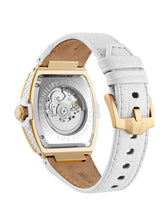 Laden Sie das Bild in den Galerie-Viewer, Philipp Plein Damen Uhr Automatik THE SKELETON BAGUETTES PWJHA0326 Leder
