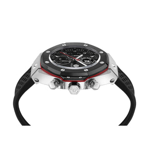 Philipp Plein Herren Uhr Analog Quarz PLEIN CHRONO ROYAL PWLFA0225 Silikon
