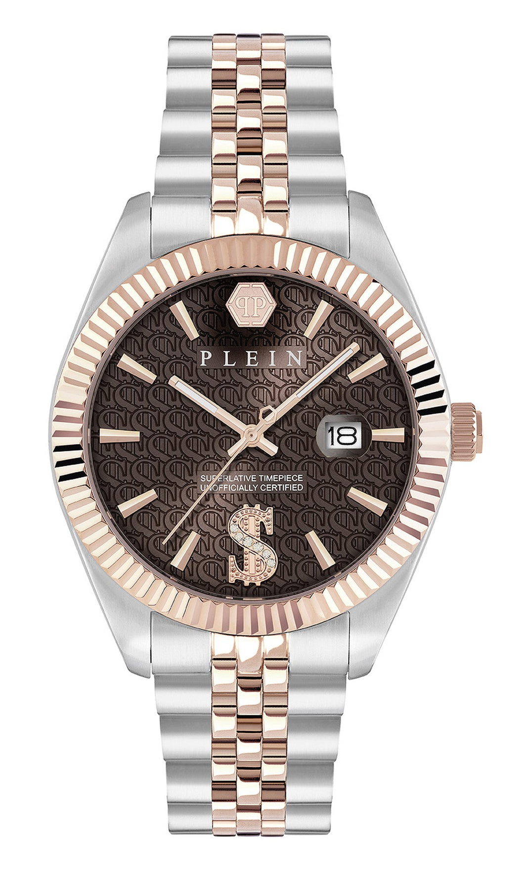 Philipp Plein Herren Uhr Analog Quarz DATE SUPERLATIVE PWMFA0925 Edelstahl
