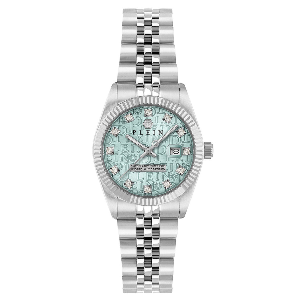 Philipp Plein Damen Uhr Analog Quarz DATE SUPERLATIVE PWNFA0225 Edelstahl