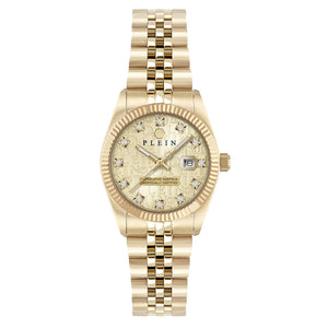 Philipp Plein Damen Uhr Analog Quarz DATE SUPERLATIVE PWNFA0525 Edelstahl