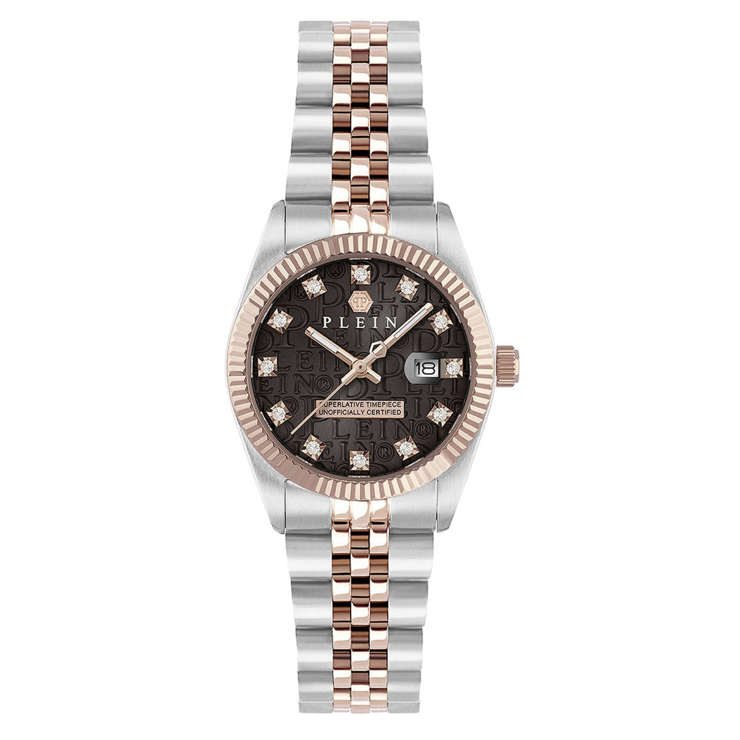 Philipp Plein Damen Uhr Analog Quarz DATE SUPERLATIVE PWNFA0625 Edelstahl