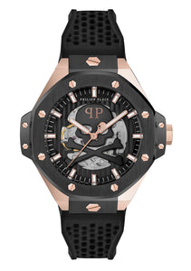 Philipp Plein Herren Uhr Automatik PLEIN $KELETON ROYAL PWPFA0224 Silikon