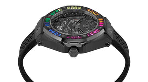 Philipp Plein Herren Uhr Automatik PLEIN $KELETON ROYAL PWPFA0424 Silikon