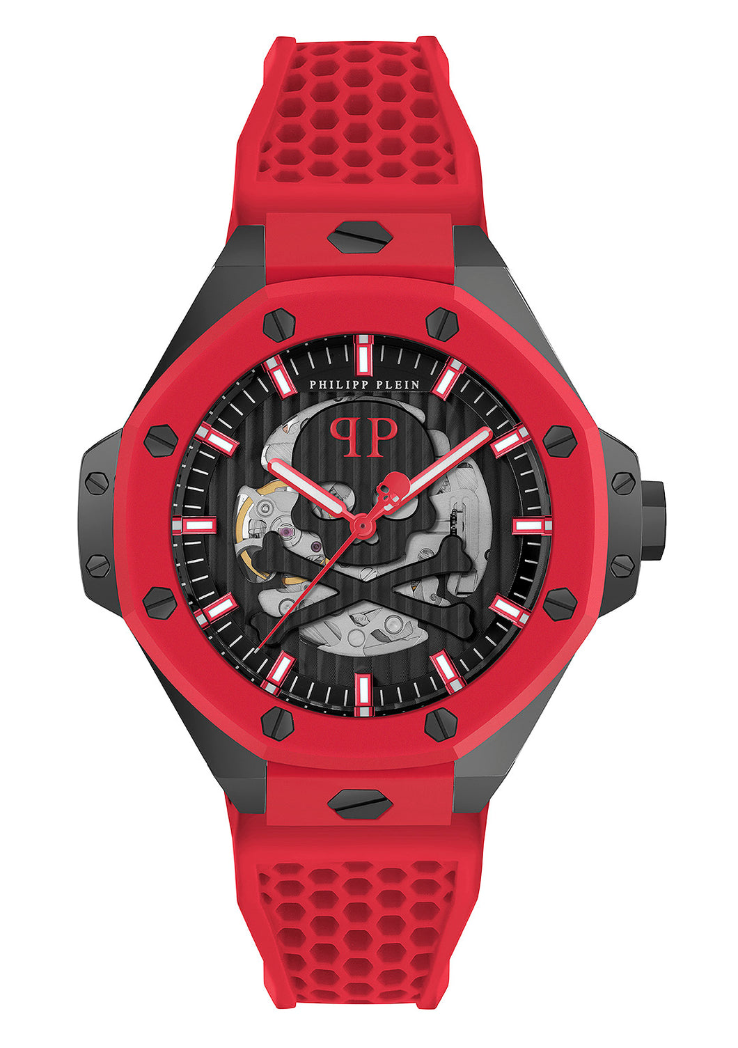 Philipp Plein Herren Uhr Automatik PLEIN $KELETON ROYAL PWPFA0524 Silikon