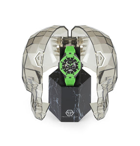 Philipp Plein Herren Uhr Automatik PLEIN $KELETON ROYAL PWPFA0624 Silikon