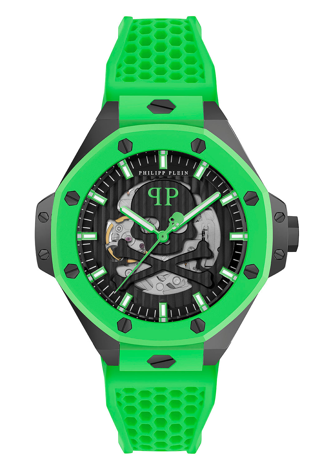 Philipp Plein Herren Uhr Automatik PLEIN $KELETON ROYAL PWPFA0624 Silikon