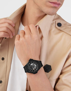Philipp Plein Herren Uhr Automatik PLEIN $KELETON ROYAL PWPFA0924 Silikon