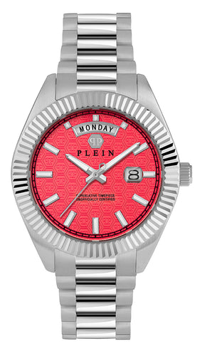 Philipp Plein Herren Uhr Analog Quarz DATE SUPERLATIVE GENT PWPNA0224 Edelstahl