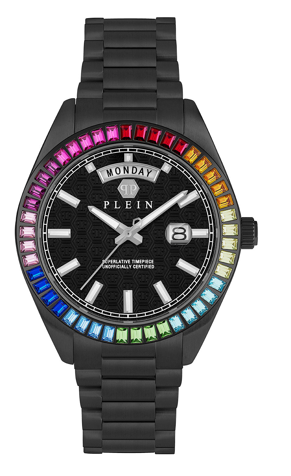 Philipp Plein Herren Uhr Analog Quarz DATE SUPERLATIVE GENT PWPNA0624 Edelstahl