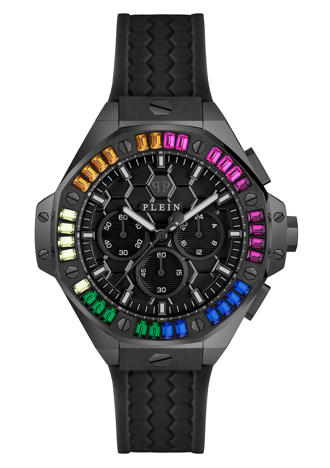 Philipp Plein Unisex Uhr Analog Quarz PLEIN CHRONO ROYAL 42 MM PWPSA0724 Silikon